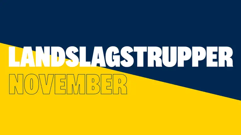 Landslagstrupper November